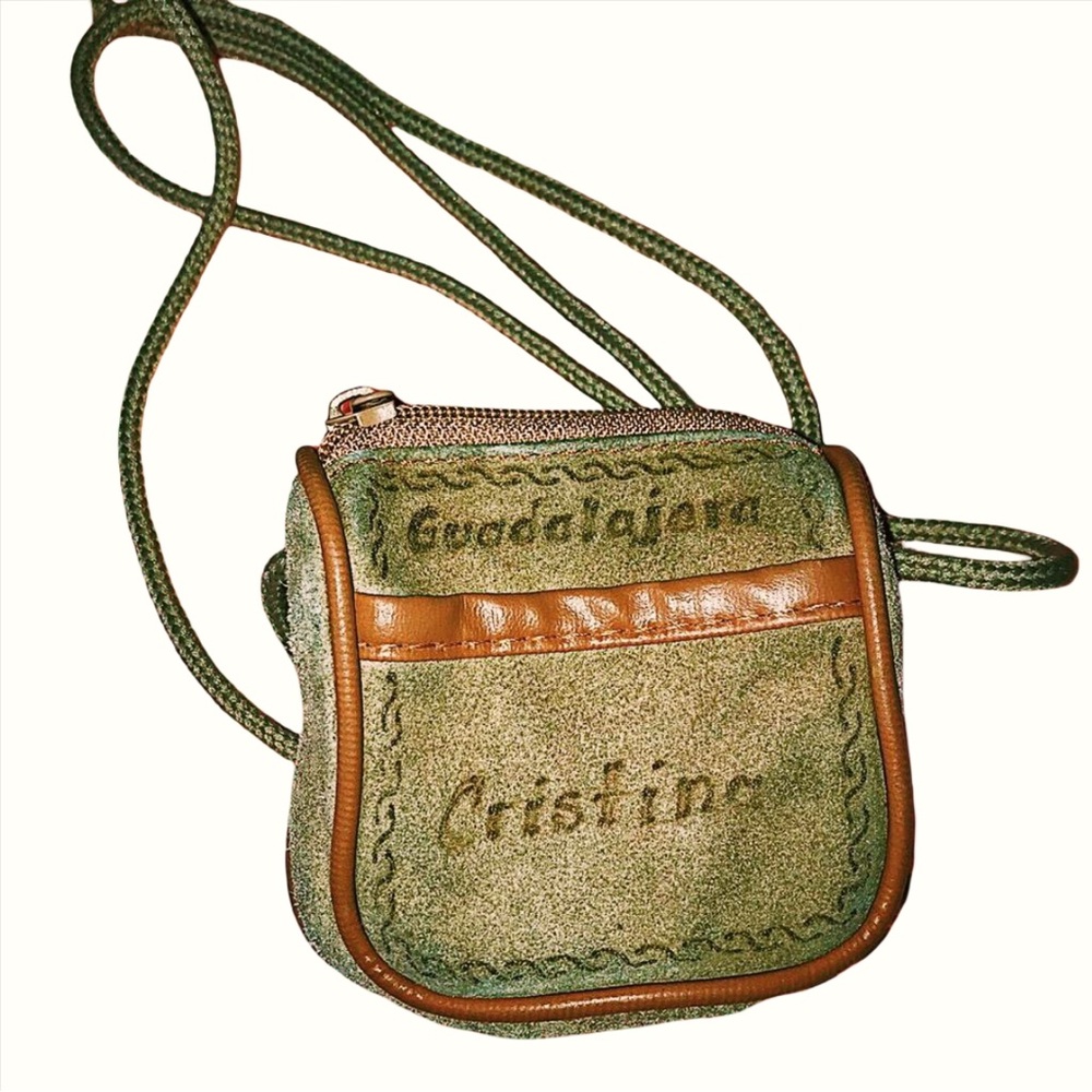 Pre-owned Custom Brown Suede Guadalajara/Cristina Mini Shoulder Bag